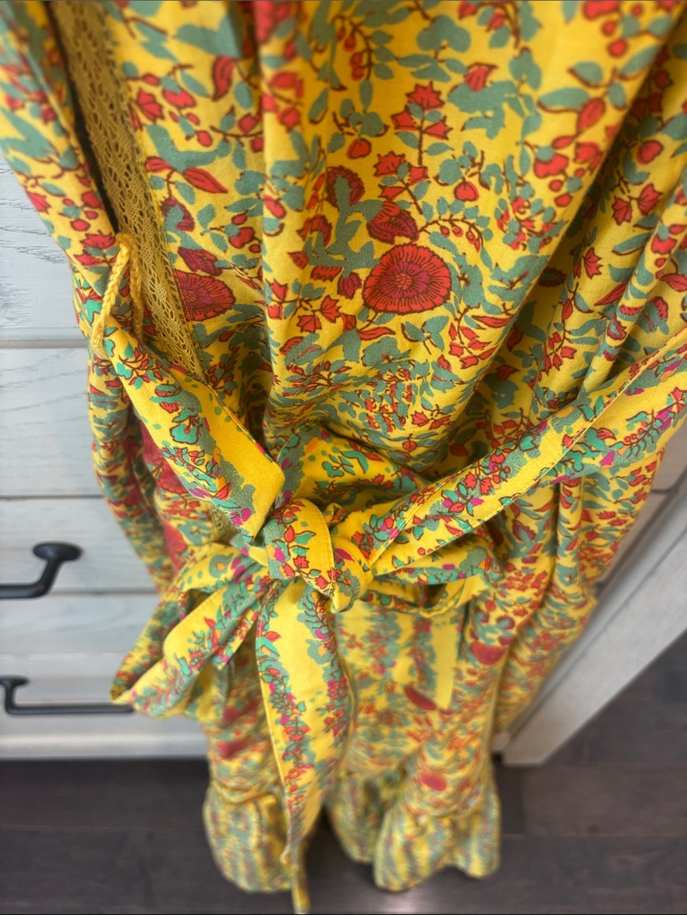 Roller Rabbit Yellow Floral Ruffled Jumpsuit - Picture 3 of 10